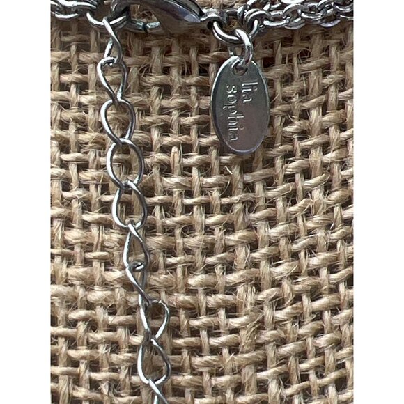 Lia Sophia Inner Circle Silver Tone Multi Chain Necklace Can be Doubled Adj 35" - Picture 5 of 5